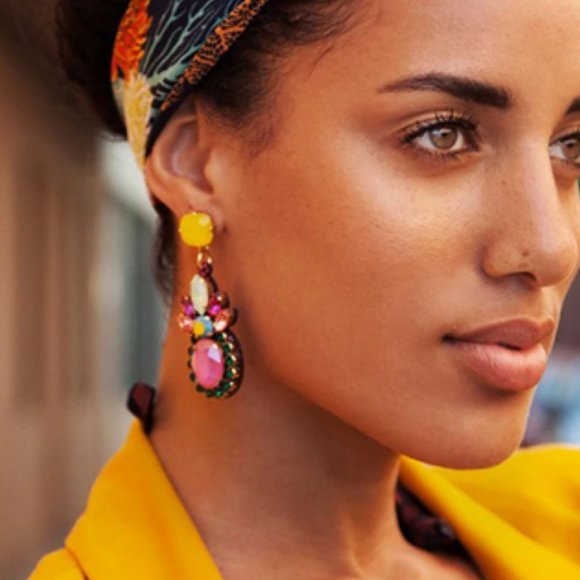 new Crystal Drop Earrings multicolor - Picture 2 of 3